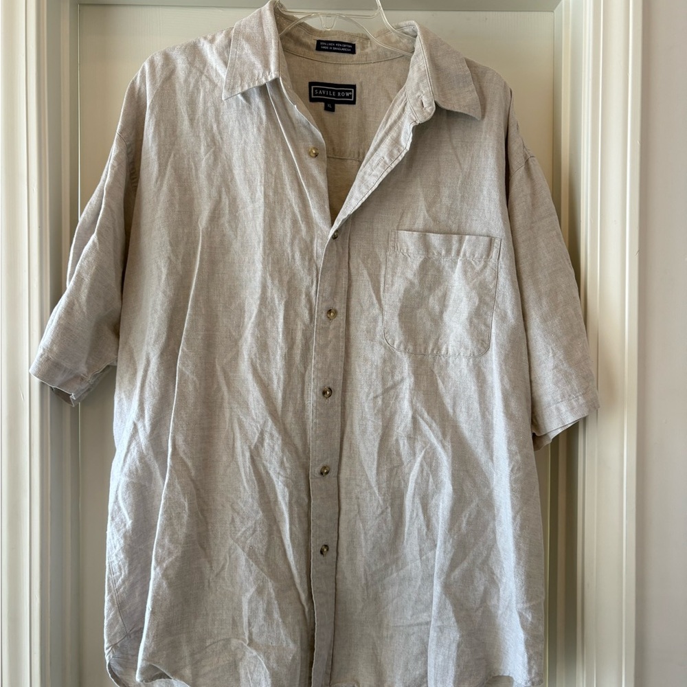 Casual Light Gray Button Down Shirt